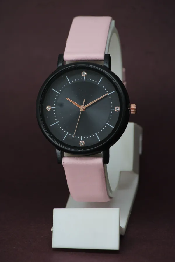 Pink_Genuine_Leather_Quartz_Analog_Watch_For_Girls