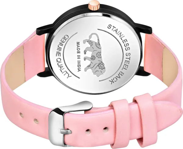 Pink_Genuine_Leather_Quartz_Analog_Watch_For_Girls