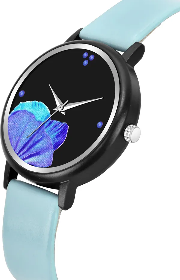 Blue_Genuine_Leather_Quartz_Analog_Watch_For_Girls