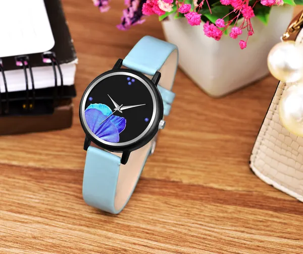 Blue_Genuine_Leather_Quartz_Analog_Watch_For_Girls