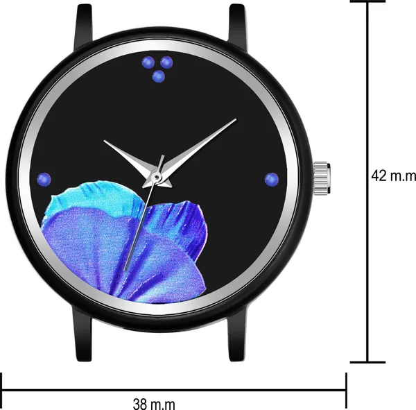 Blue_Genuine_Leather_Quartz_Analog_Watch_For_Girls