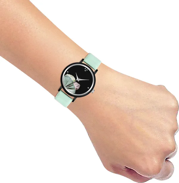 Blue_Genuine_Leather_Quartz_Analog_Watch_For_Girls