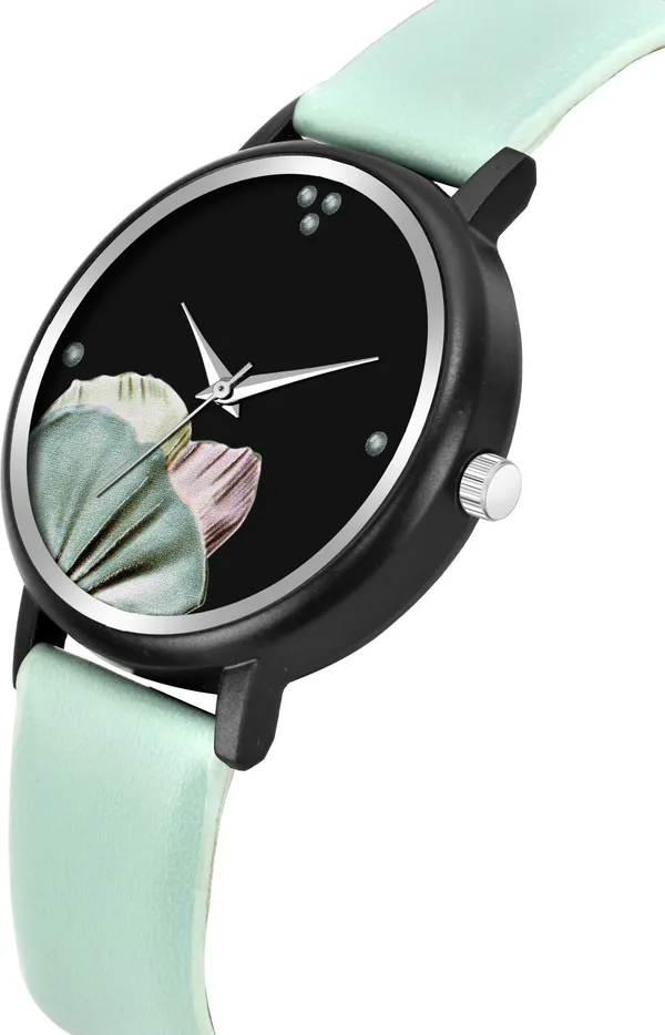 Blue_Genuine_Leather_Quartz_Analog_Watch_For_Girls