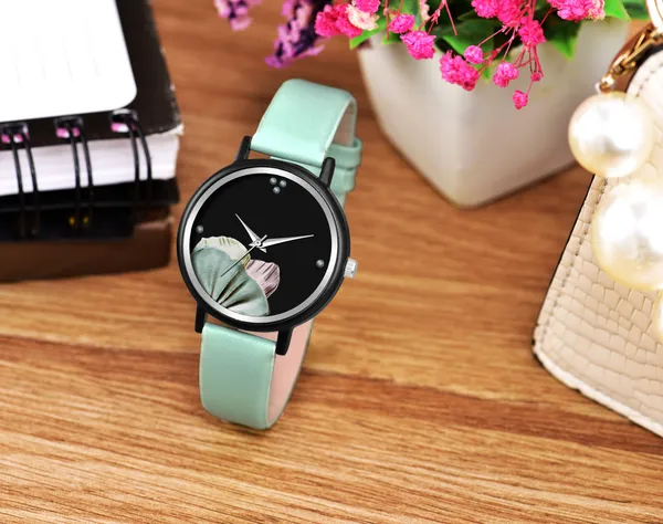 Blue_Genuine_Leather_Quartz_Analog_Watch_For_Girls