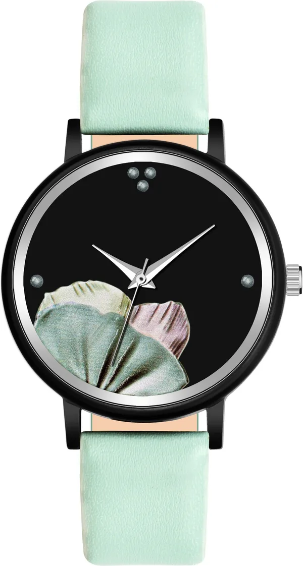 Blue_Genuine_Leather_Quartz_Analog_Watch_For_Girls