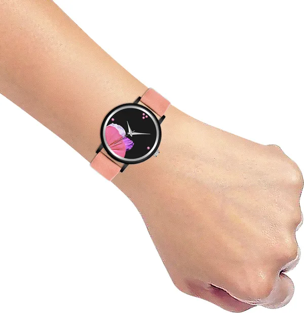 Beige_Genuine_Leather_Quartz_Analog_Watch_For_Girls