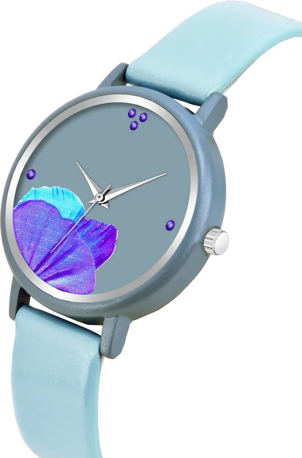 Blue_Genuine_Leather_Quartz_Analog_Watch_For_Girls