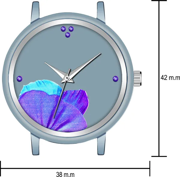 Blue_Genuine_Leather_Quartz_Analog_Watch_For_Girls