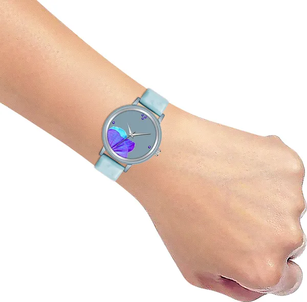 Blue_Genuine_Leather_Quartz_Analog_Watch_For_Girls