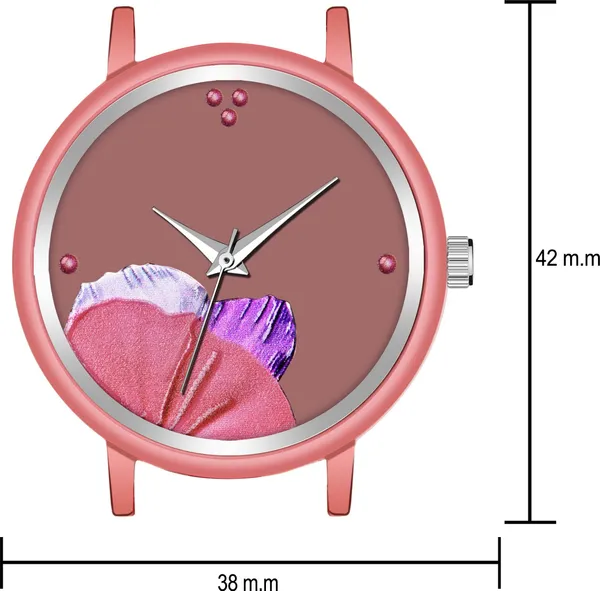 Peach_Genuine_Leather_Quartz_Analog_Watch_For_Girls