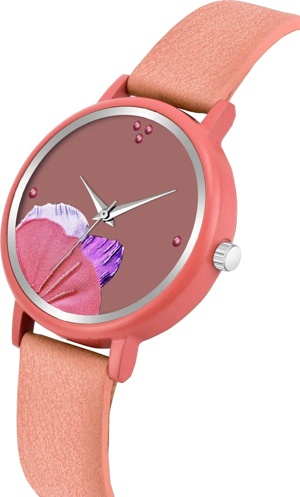 Peach_Genuine_Leather_Quartz_Analog_Watch_For_Girls