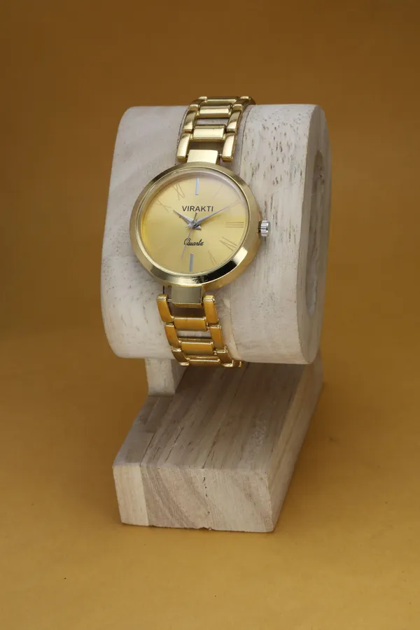 Gold_Metal_Quartz_Analog_Watch_For_Girls