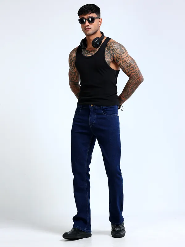 Dark_Navy_Blue_Bootcut_Jeans_With_Contrast_Stitching