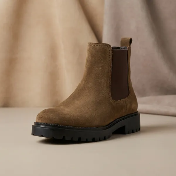 Olive_Chelsea_Boots_Suede_For_Men
