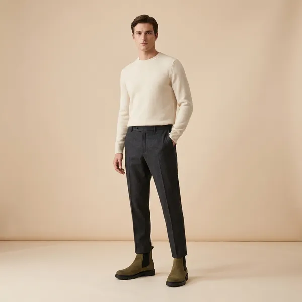 Olive_Chelsea_Boots_Suede_For_Men