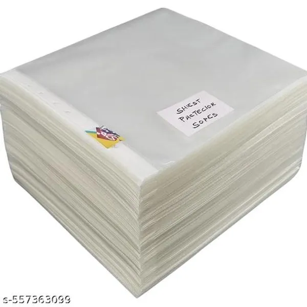 Transparent_A_4_200_Micron_Sheet_Protectors_Pack_Of_50_And_Black_Jute_Magnetic_Clip_File_Combo_Pack