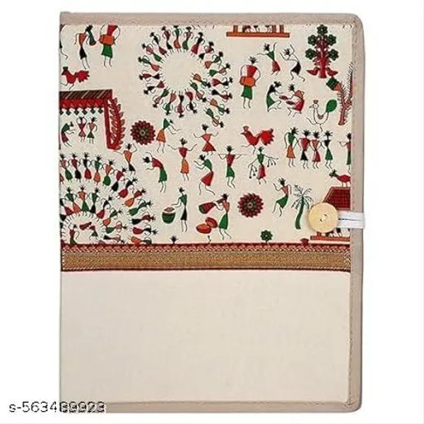 Multicolor_Handmade_Eco_Friendly_Warli_Art_Document_File_Folder_With_Button_Closure_For_Office_School_Use