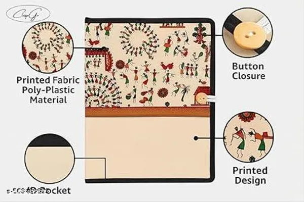 Multicolor_Handmade_Eco_Friendly_Warli_Art_Document_File_Folder_With_Button_Closure_For_Office_School_Use