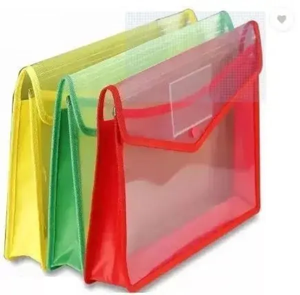 Multicolor_Jute_Conference_File_And_Transparent_A_4_Snap_Button_File_Combo_Pack
