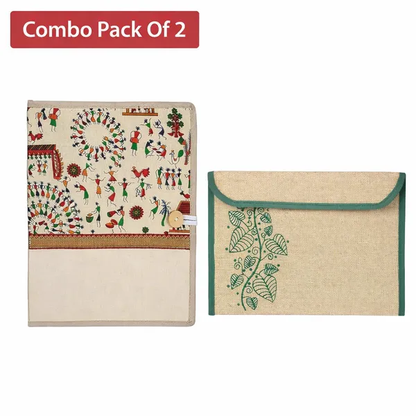 Multicolor_Warli_Art_File_And_Natural_Jute_Stylish_File_Combo_Pack
