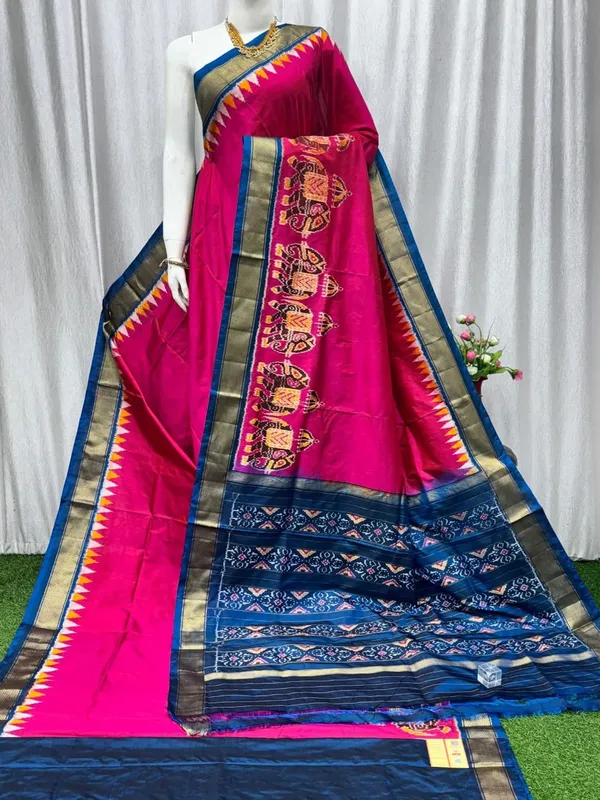 Pochampally_Modern_Dola_Silk_Saree_|_With_Blouse_Piece