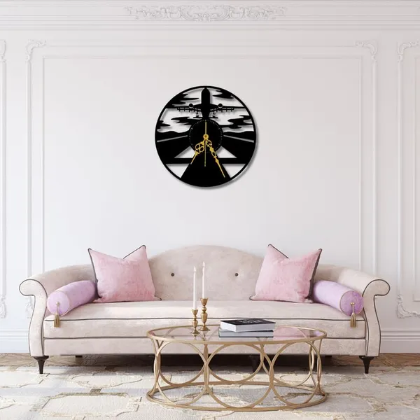 Black_Skyward_Flight_Black_Metal_Airplane_Wall_Clock_A_Journey_Through_Time_Modern_Home_Decor_For_Bedroom_Living_Room