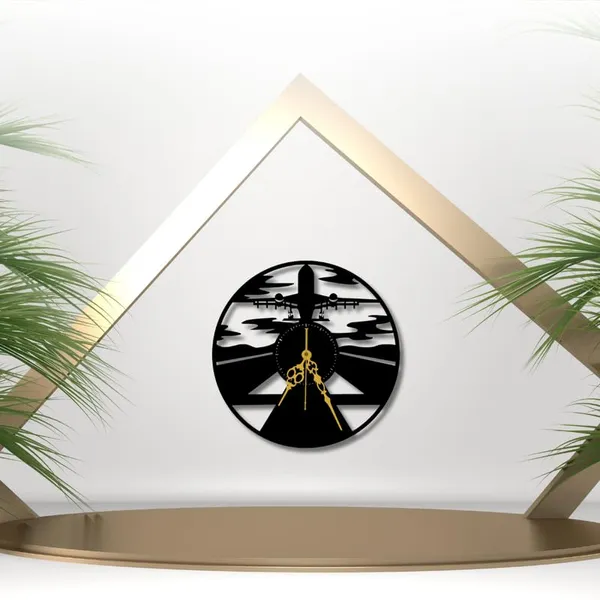 Black_Skyward_Flight_Black_Metal_Airplane_Wall_Clock_A_Journey_Through_Time_Modern_Home_Decor_For_Bedroom_Living_Room