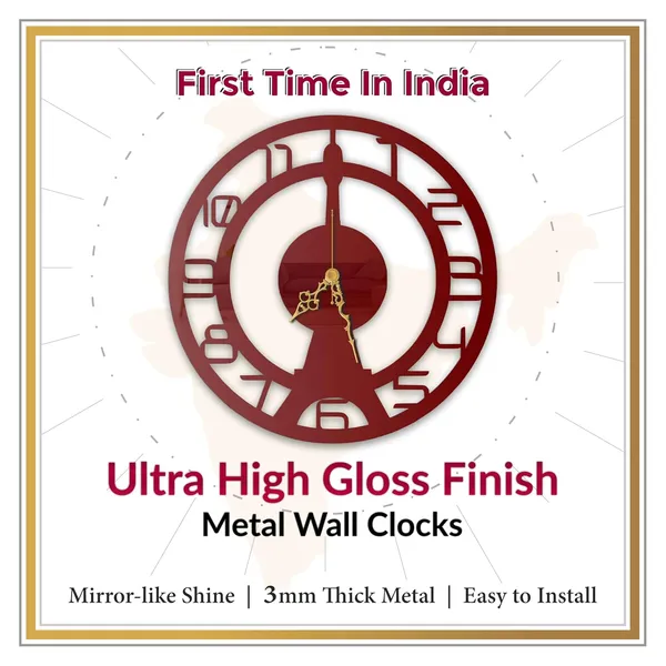 Wine_Red_Paris_Tower_Wall_Clock_Metal_Built_Ultra_High_Gloss_Finish_Silent_Non_Ticking_Clock_For_Living_Room_Bedroom_Modern_Metal_Wall_Decor