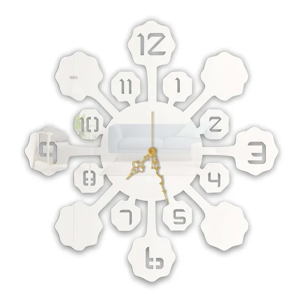 White_Geometric_Burst_Wall_Clock_Metal_Built_Ultra_High_Gloss_Silent_Non_Ticking_Movement_Modern_Wall_Decor_Living_Room_Bedroom_Office