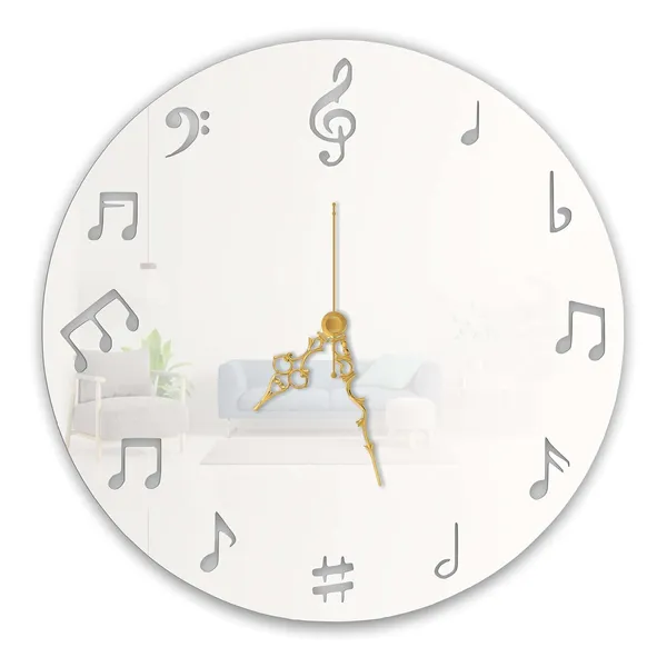 White_Wolf_Howling_Wall_Clock_Metal_Ultra_Gloss_Silent_Non_Ticking_Movement_Wildlife_Wall_Decor_For_Living_Room_Bedroom