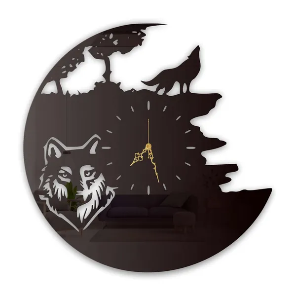 Black_Wolf_Howling_Wall_Clock_Metal_Ultra_Gloss_Silent_Non_Ticking_Movement_Wildlife_Wall_Decor_For_Living_Room_Bedroom