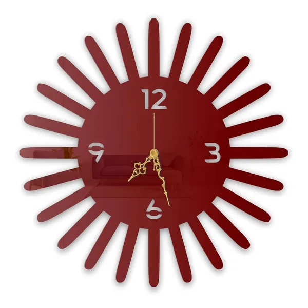 Wine_Red_Sunburst_Modern_Wall_Clock_Metal_Laser_Cut_Design_Silent_Non_Ticking_Sweep_Stylish_Wall_Decor_For_Living_Room_Home_Interiors