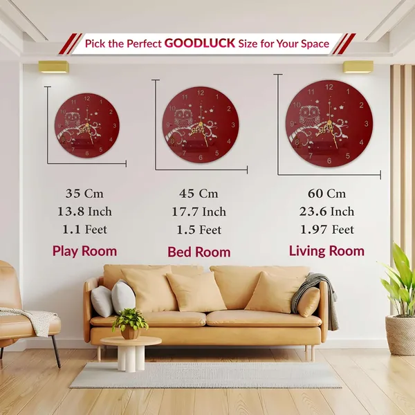 Wine_Red_Night_Owl_Wall_Clock_Metal_Built_Ultra_High_Gloss_Silent_Non_Ticking_Movement_Modern_Wall_Decor_Living_Room_Bedroom_Kids_Room