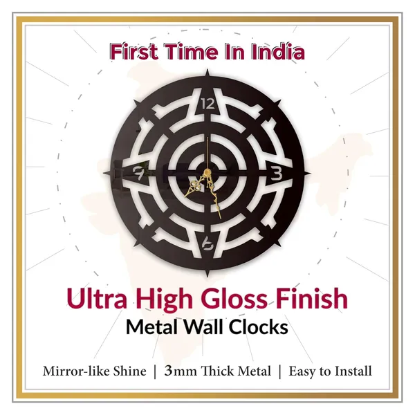 Black_Compass_Maze_Wall_Clock_Metal_Built_Ultra_High_Gloss_Metal_Wall_Clock_Silent_Non_Ticking_Movement_Modern_Wall_Decor_For_Living_Room
