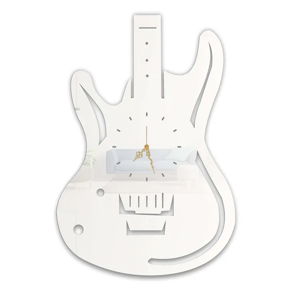 White_Electric_Guitar_Wall_Clock_Metal_Built_Ultra_High_Gloss_Metal_Wall_Clock_Silent_Non_Ticking_Movement_Modern_Wall_Decor_For_Living_Room_Studio
