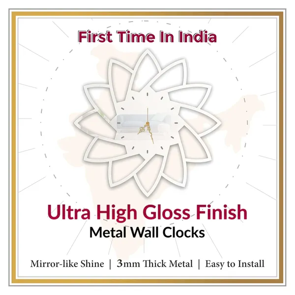 White_Petal_Bloom_Wall_Clock_Metal_Built_Ultra_High_Gloss_Metal_Wall_Clock_Silent_Non_Ticking_Movement_Modern_Wall_Decor_For_Living_Room_Bedroom