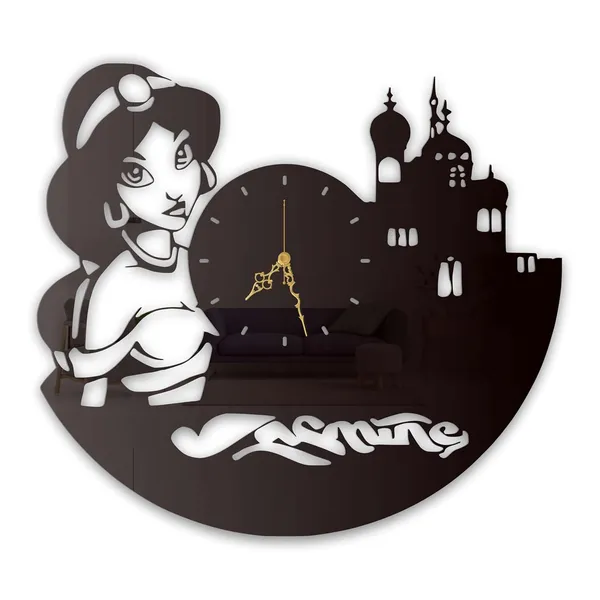 Black_Desert_Princess_Wall_Clock_Metal_Built_Ultra_High_Gloss_Metal_Wall_Clock_Silent_Non_Ticking_Movement_Fantasy_Wall_Decor_For_Kids_Room