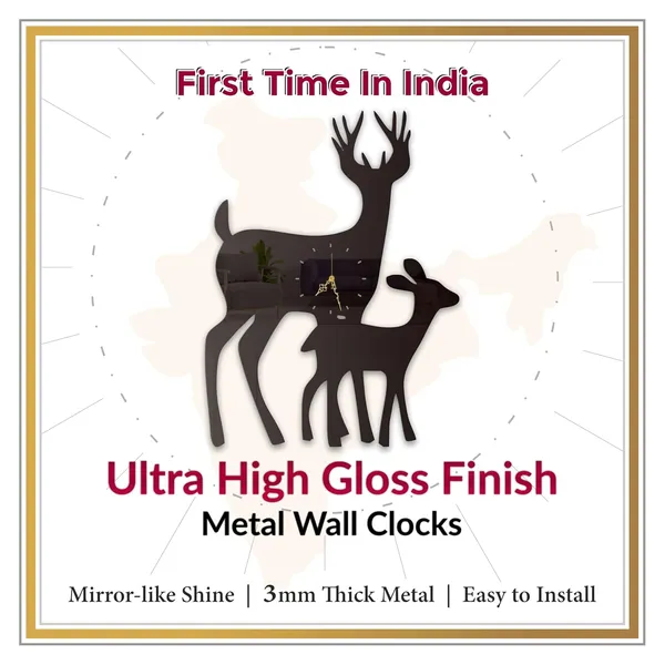 Black_Deer_Family_Wall_Clock_Metal_Built_Ultra_High_Gloss_Metal_Wall_Clock_Silent_Non_Ticking_Movement_Nature_Wall_Decor_For_Living_Room_Bedroom