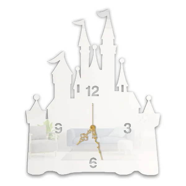 White_Fairytale_Castle_Wall_Clock_Metal_Built_Ultra_High_Gloss_Metal_Wall_Clock_Silent_Non_Ticking_Movement_Kids_Room_Decor_Living_Room_Bedroom