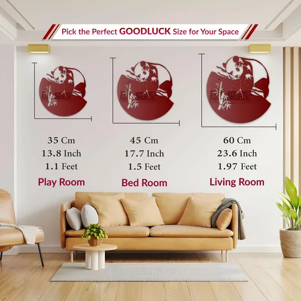 Wine_Red_Panda_Bamboo_Wall_Clock_Metal_Built_Ultra_High_Gloss_Metal_Wall_Clock_Silent_Non_Ticking_Movement_Cute_Animal_Wall_Decor_For_Living_Room