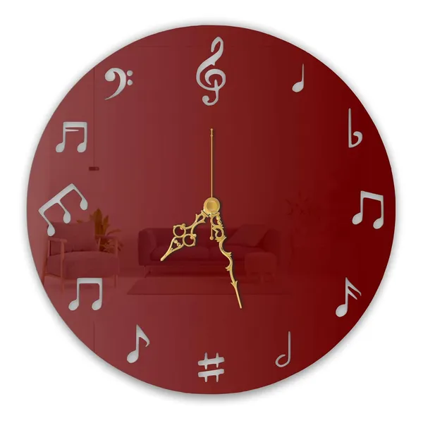 Wine_Red_Wolf_Howling_Wall_Clock_Metal_Ultra_Gloss_Silent_Non_Ticking_Movement_Wildlife_Wall_Decor_For_Living_Room_Bedroom