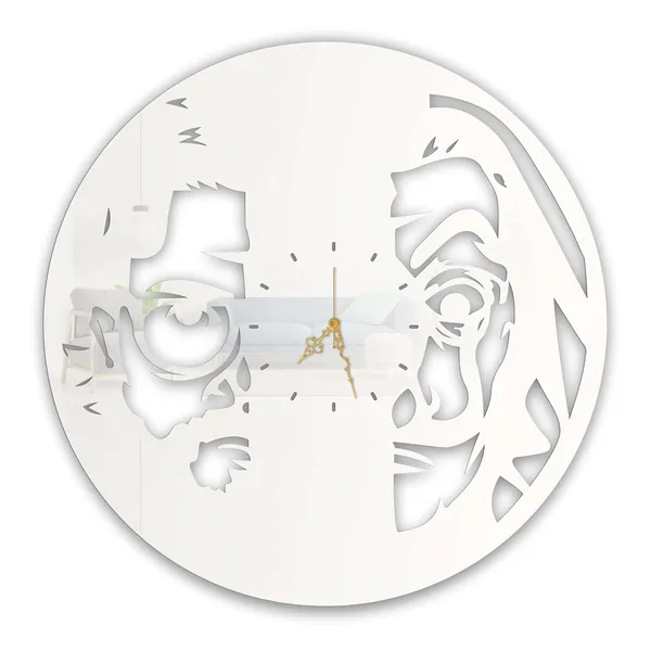 White_Dual_Heist_Mask_Wall_Clock_Metal_Built_Ultra_High_Gloss_Metal_Wall_Clock_Silent_Non_Ticking_Movement_Modern_Wall_Decor_For_Living_Room