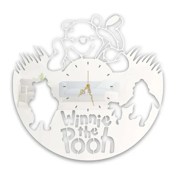 White_Honey_Bear_Forest_Clock_Cute_Bear_Theme_Metal_Wall_Decor_Nursery_Living_Room_Silent_Wall_Clock_Metal_Art