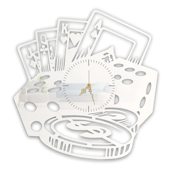 White_Casino_Royale_Wall_Clock_Metal_Built_Ultra_High_Gloss_Metal_Wall_Clock_Silent_Non_Ticking_Movement_Modern_Wall_Decor_For_Living_Room_Game_Room