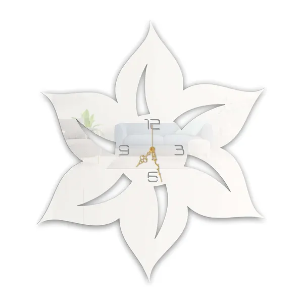 White_Petal_Star_Wall_Clock_Metal_Built_Ultra_High_Gloss_Metal_Wall_Clock_Silent_Non_Ticking_Movement_Modern_Wall_Decor_For_Living_Room_Bedroom
