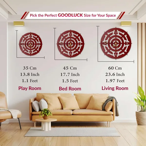 Wine_Red_Compass_Maze_Wall_Clock_Metal_Built_Ultra_High_Gloss_Metal_Wall_Clock_Silent_Non_Ticking_Movement_Modern_Wall_Decor_For_Living_Room