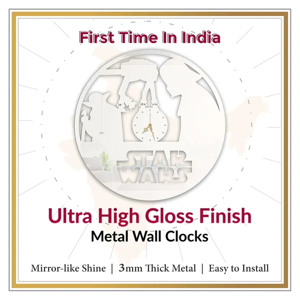 White_Galactic_Warrior_Wall_Clock_Metal_Built_Ultra_High_Gloss_Silent_Non_Ticking_Movement_Futuristic_Wall_Decor_Living_Room_Gaming_Room_Bedroom