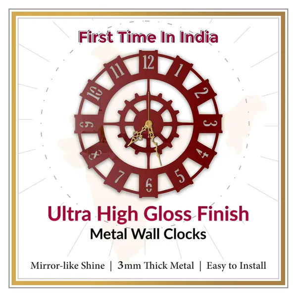 Wine_Red_Industrial_Gear_Ring_Wall_Clock_Metal_Built_Ultra_High_Gloss_Silent_Non_Ticking_Movement_Modern_Wall_Decor_Living_Room_Bedroom_Office