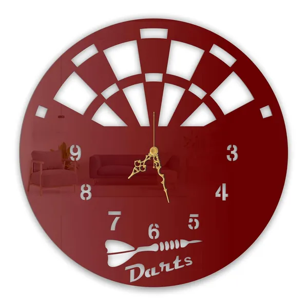 Wine_Red_Darts_Theme_Wall_Clock_Metal_Cut_Silent_Sweep_Dartboard_Inspired_Wall_Decor_For_Living_Room_Game_Room_Sports_Lovers
