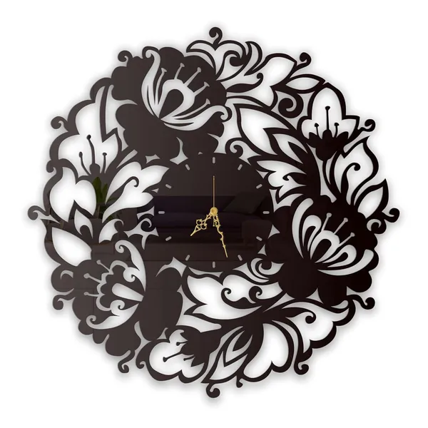 Black_Floral_Bloom_Wall_Clock_Metal_Built_Ultra_High_Gloss_Metal_Wall_Clock_Silent_Non_Ticking_Movement_Modern_Wall_Decor_For_Living_Room_Bedroom